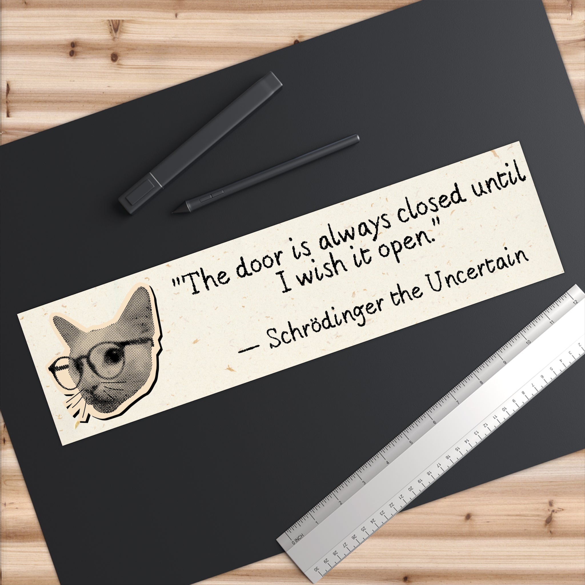Schrödinger The Uncertain Philosopurr Bumper Sticker