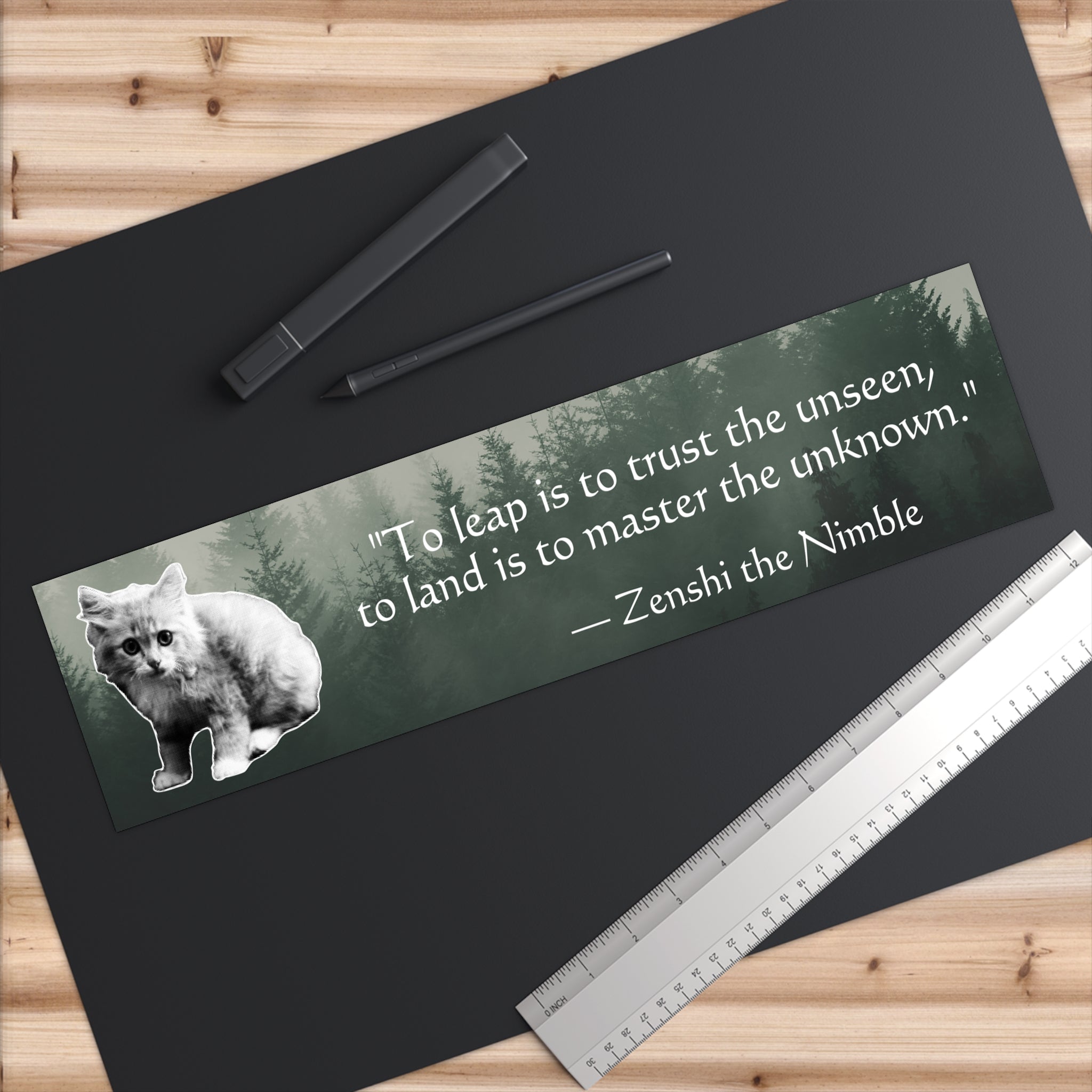 Philosopurr Bumper Stickers - Leap of Trust Quote