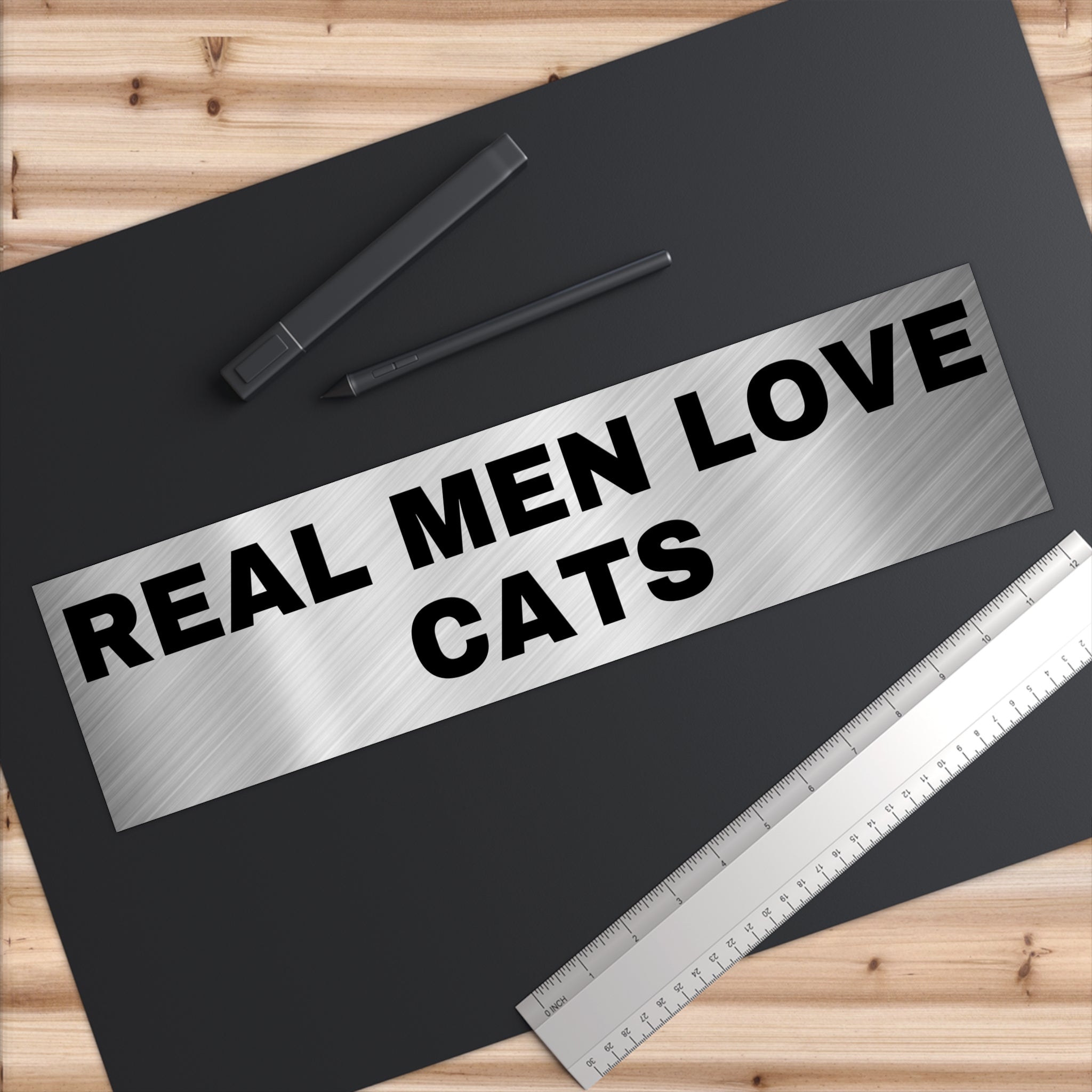 Real Men Love Cats Bumper Sticker