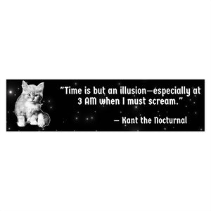 Philosopurr Bumper Stickers - Kant the Nocturnal