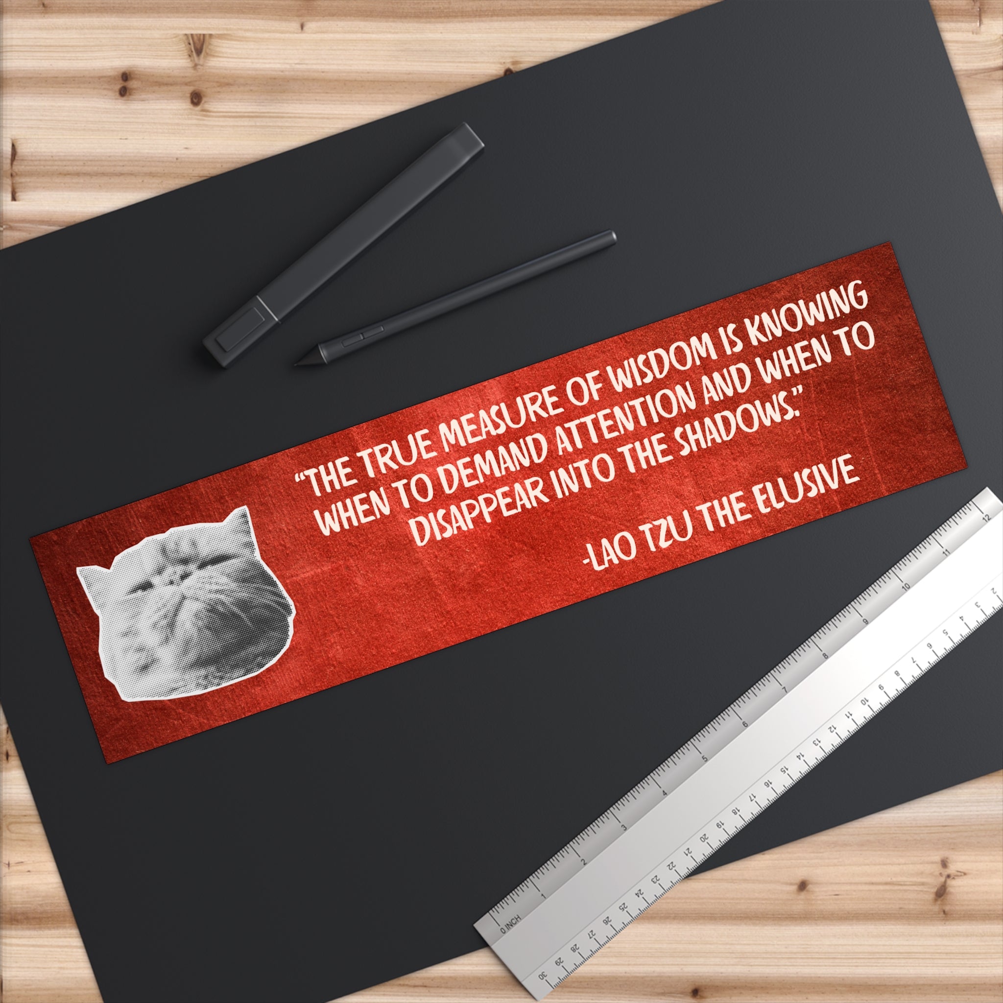 Lao Tzu the Elusive Philosopurrs Bumper Sticker