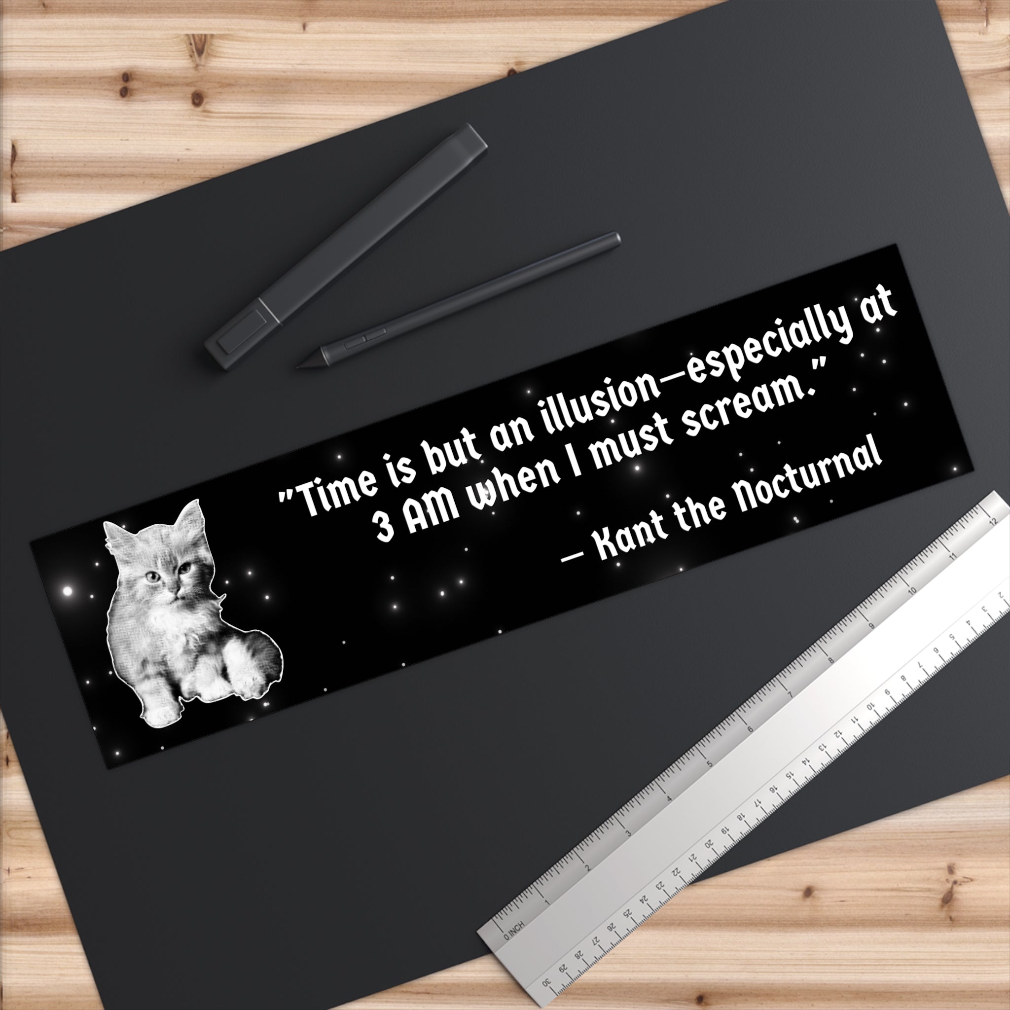 Philosopurr Bumper Stickers - Kant the Nocturnal