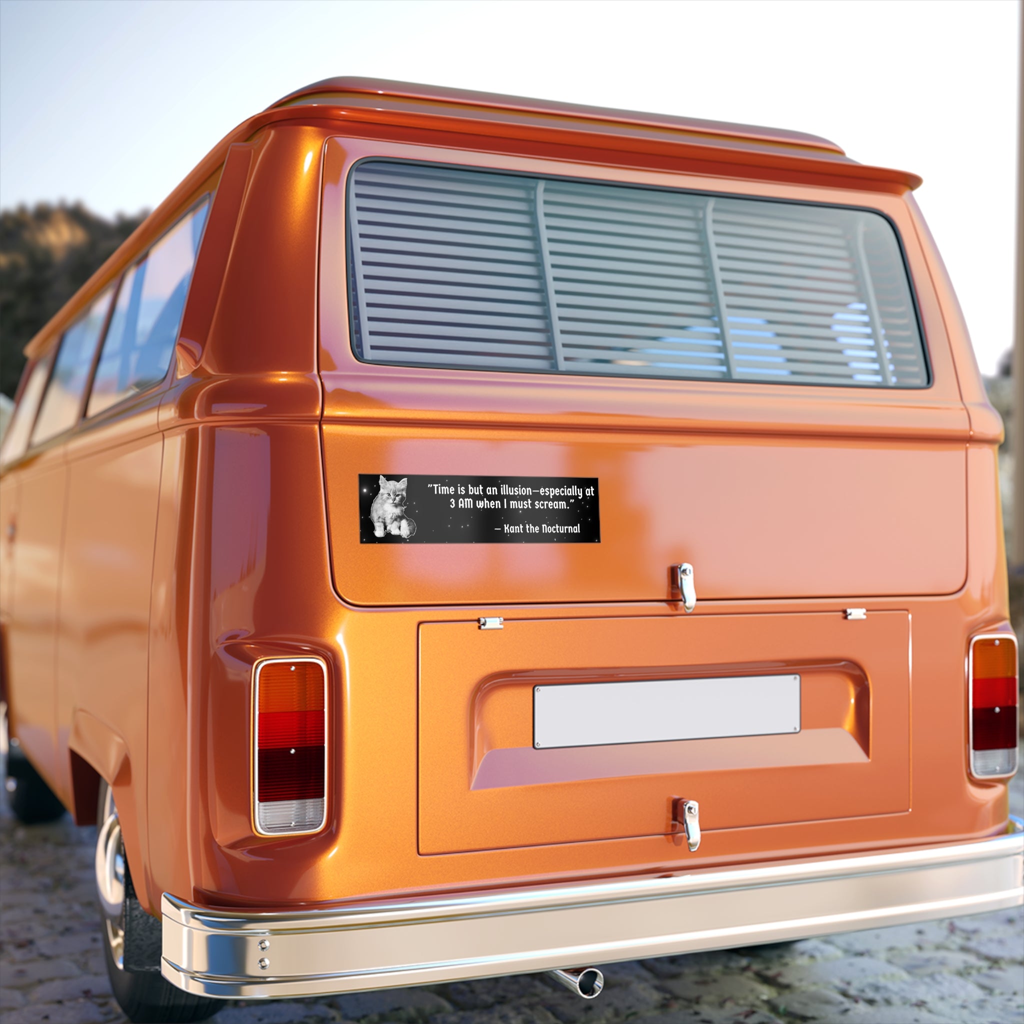 Philosopurr Bumper Stickers - Kant the Nocturnal