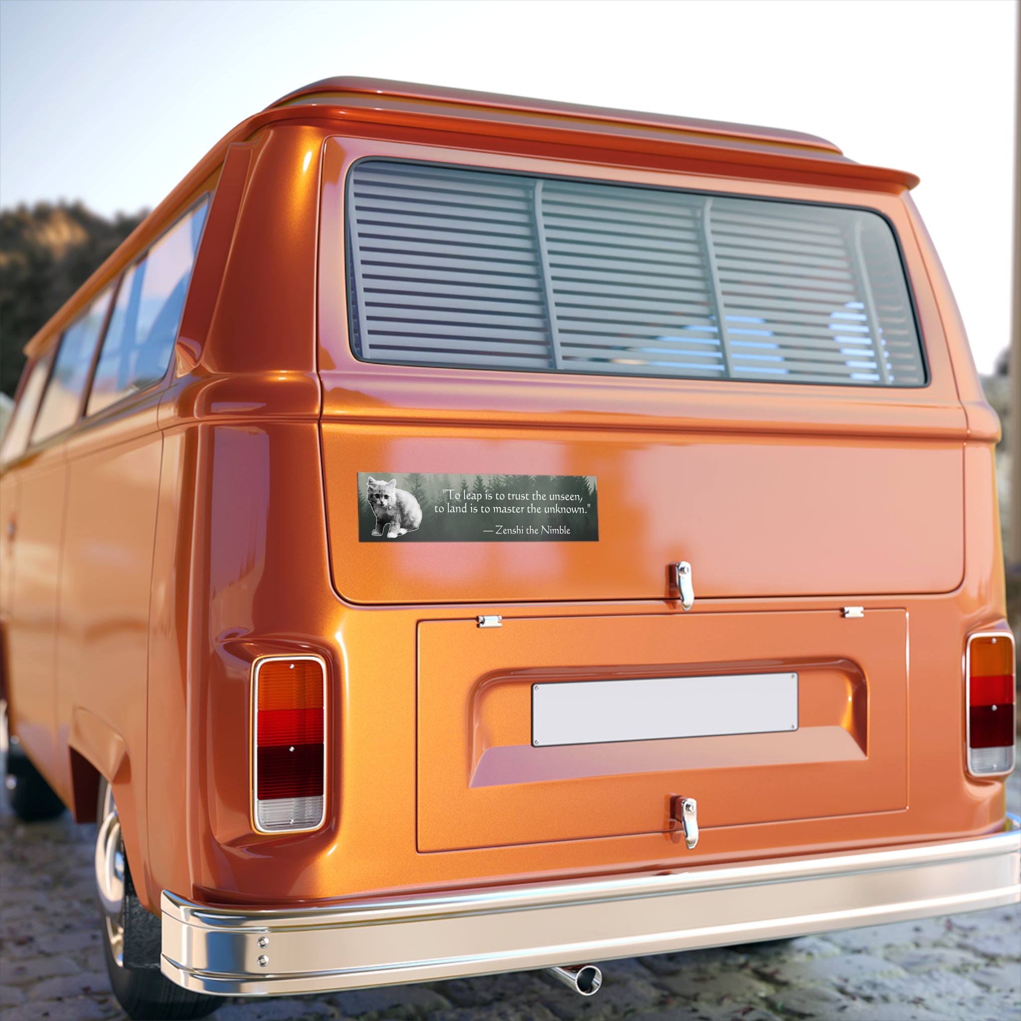 Philosopurr Bumper Stickers - Leap of Trust Quote