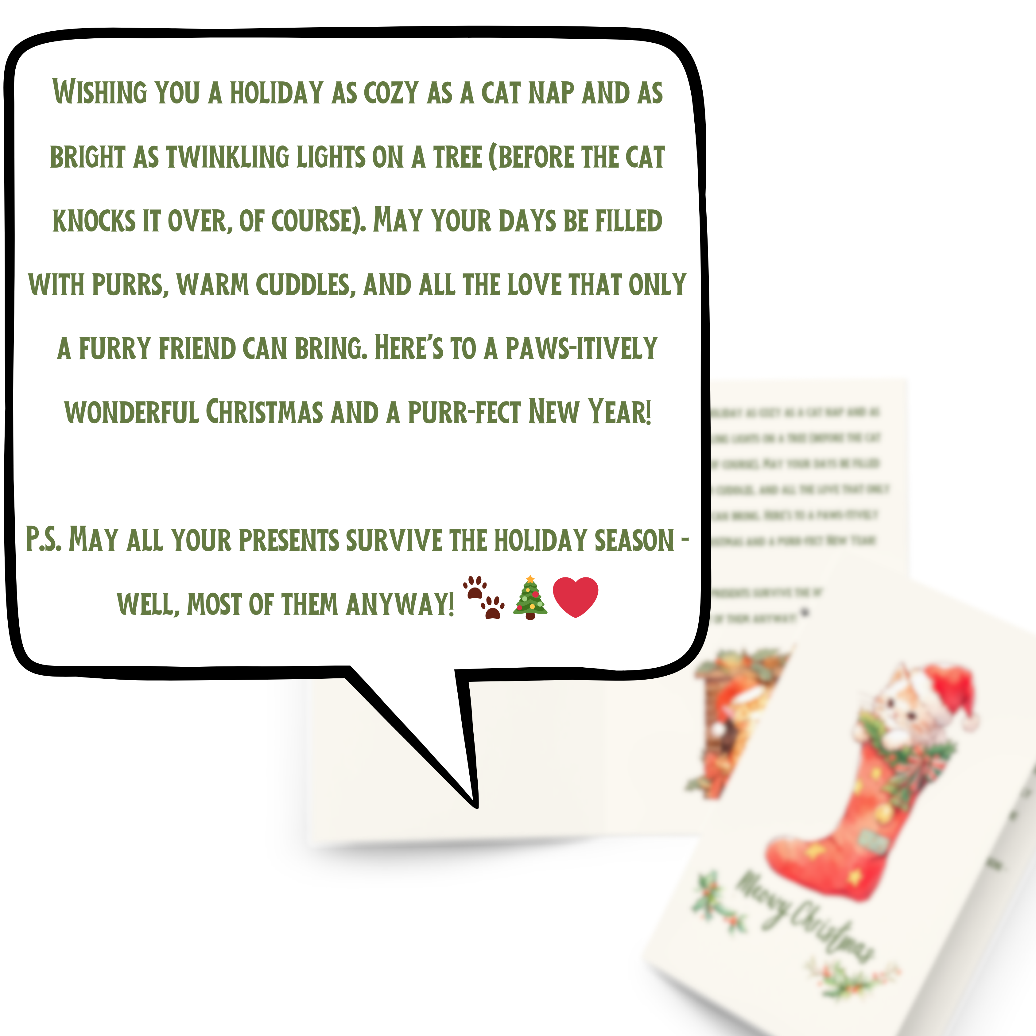 Meowy Christmas Greeting card