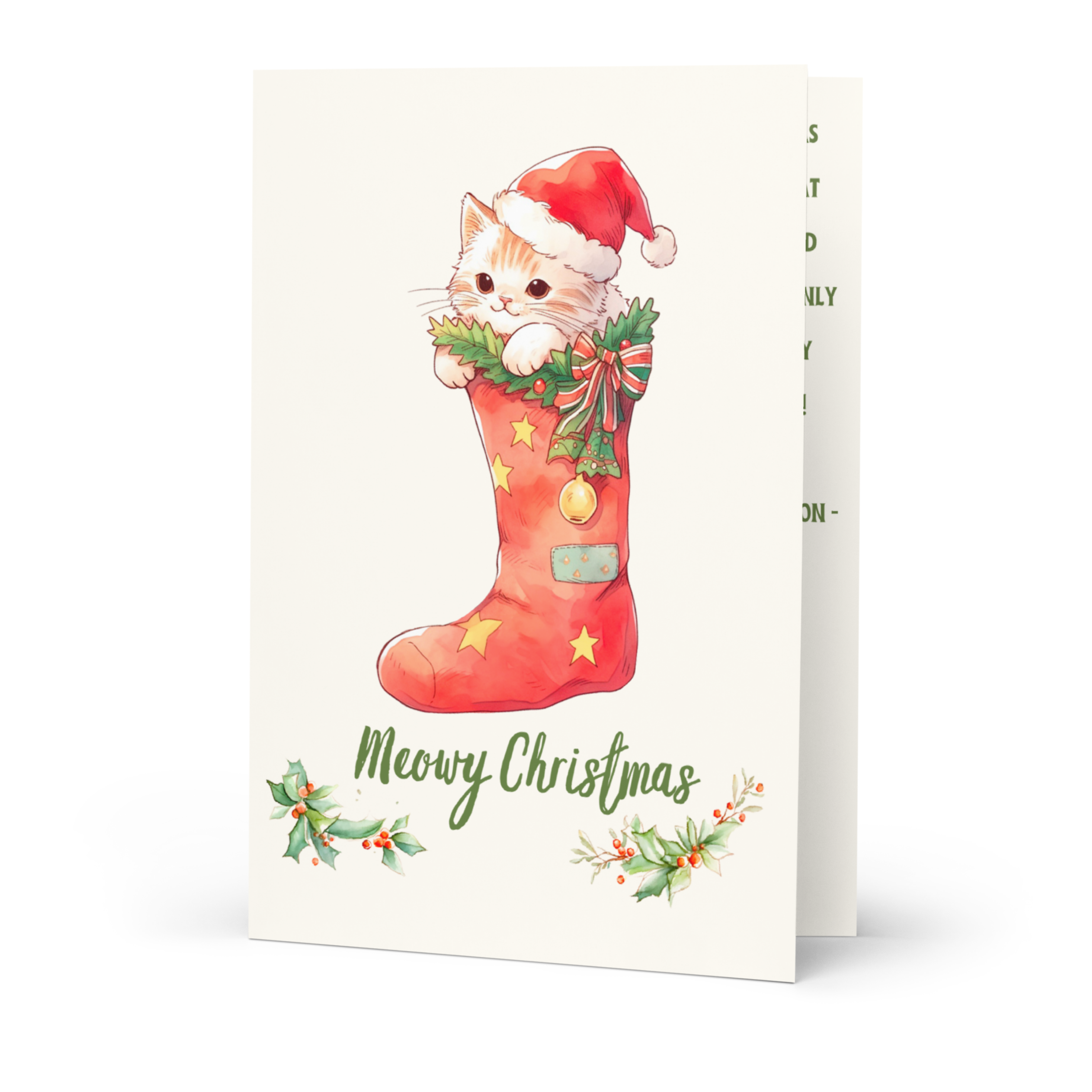 Meowy Christmas Greeting card