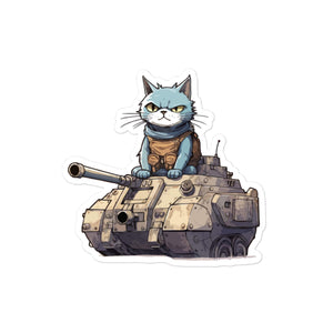 Cat in a Tank Sticker