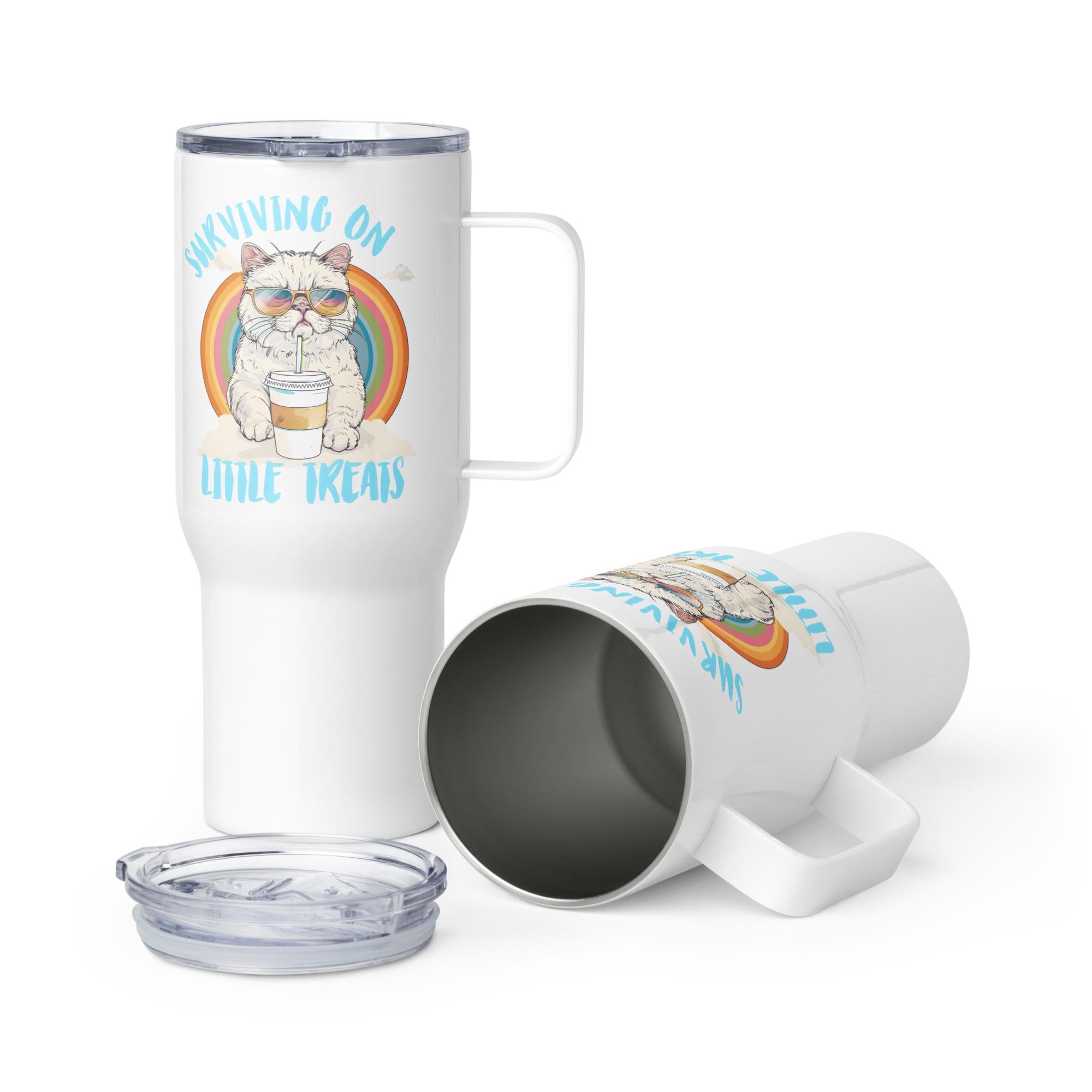 Surviving On Little Treats Travel Mug