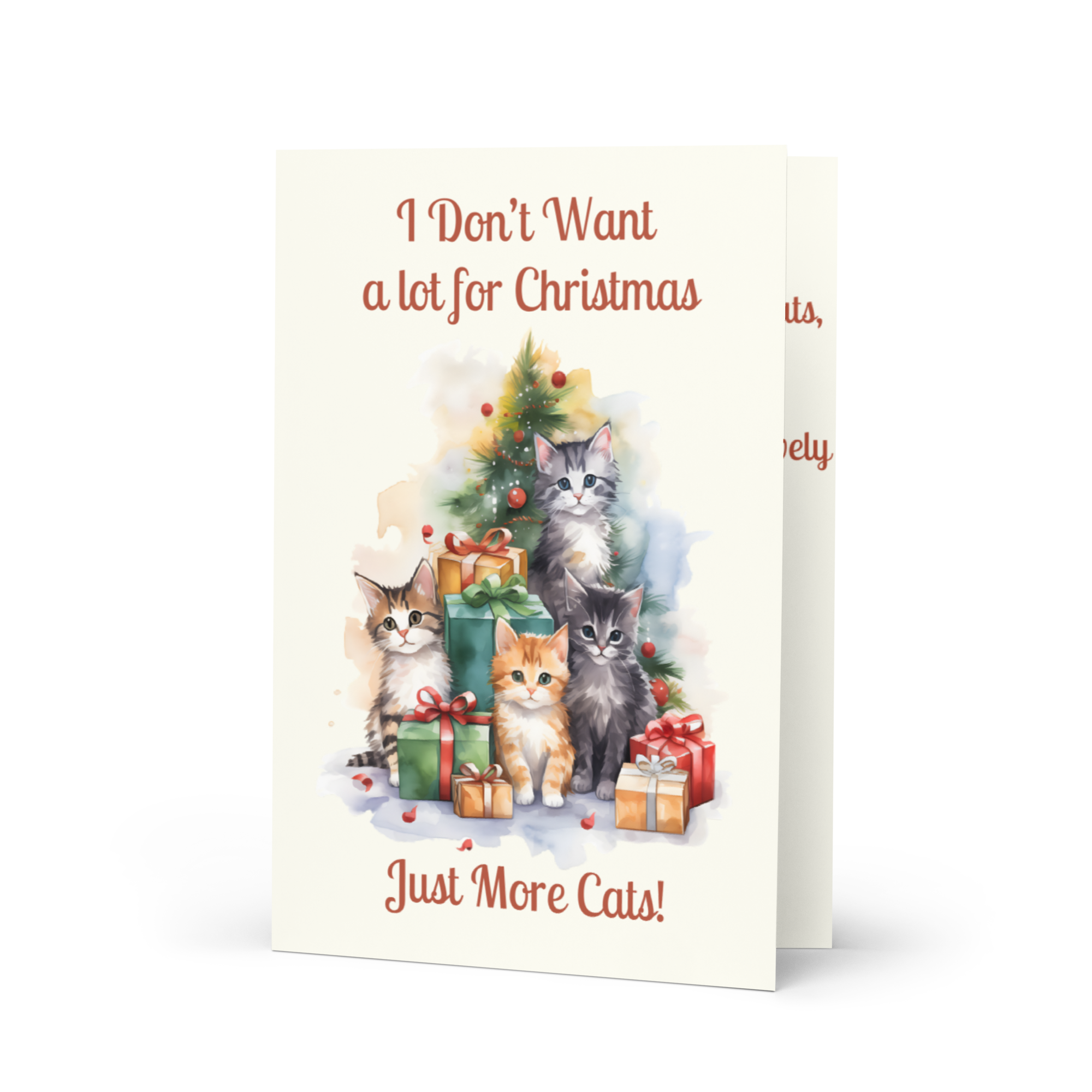 All I Want for Christmas is Cats Greeting card