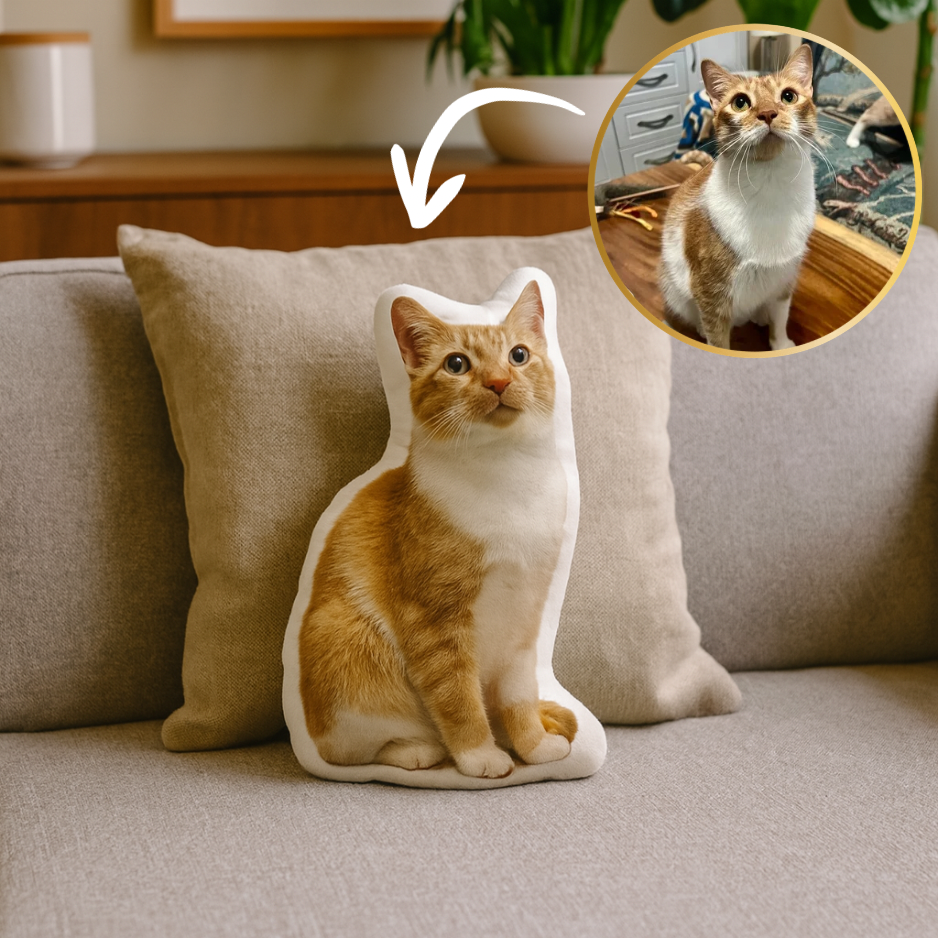 🐾 Custom Pet Pillow — Turn Your Pet into a Cozy Keepsake