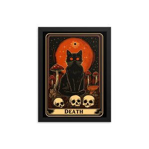 Framed Death Cat Tarot Poster