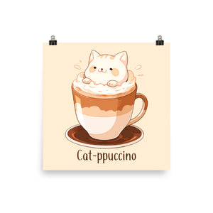 Cat-ppuccino Poster