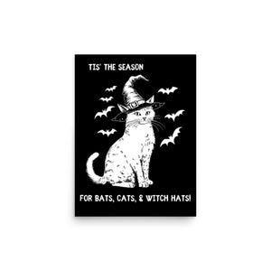 Bats, Cats, & Witch Hats Poster