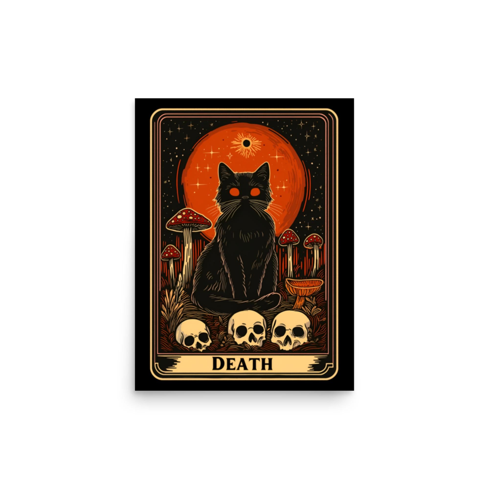 Death Cat Tarot Poster