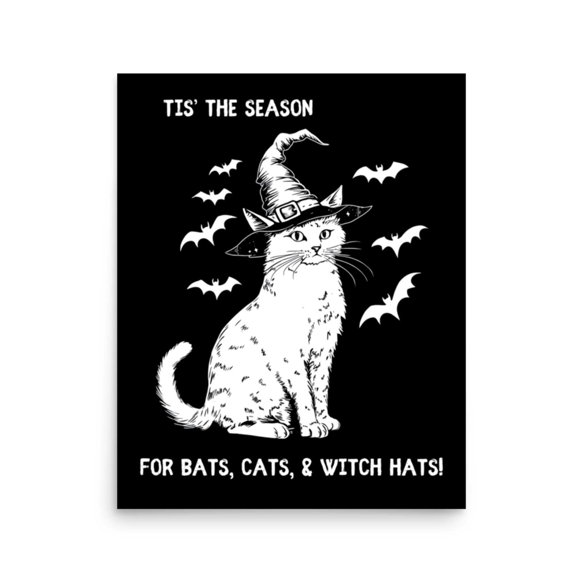 Bats, Cats, & Witch Hats Poster