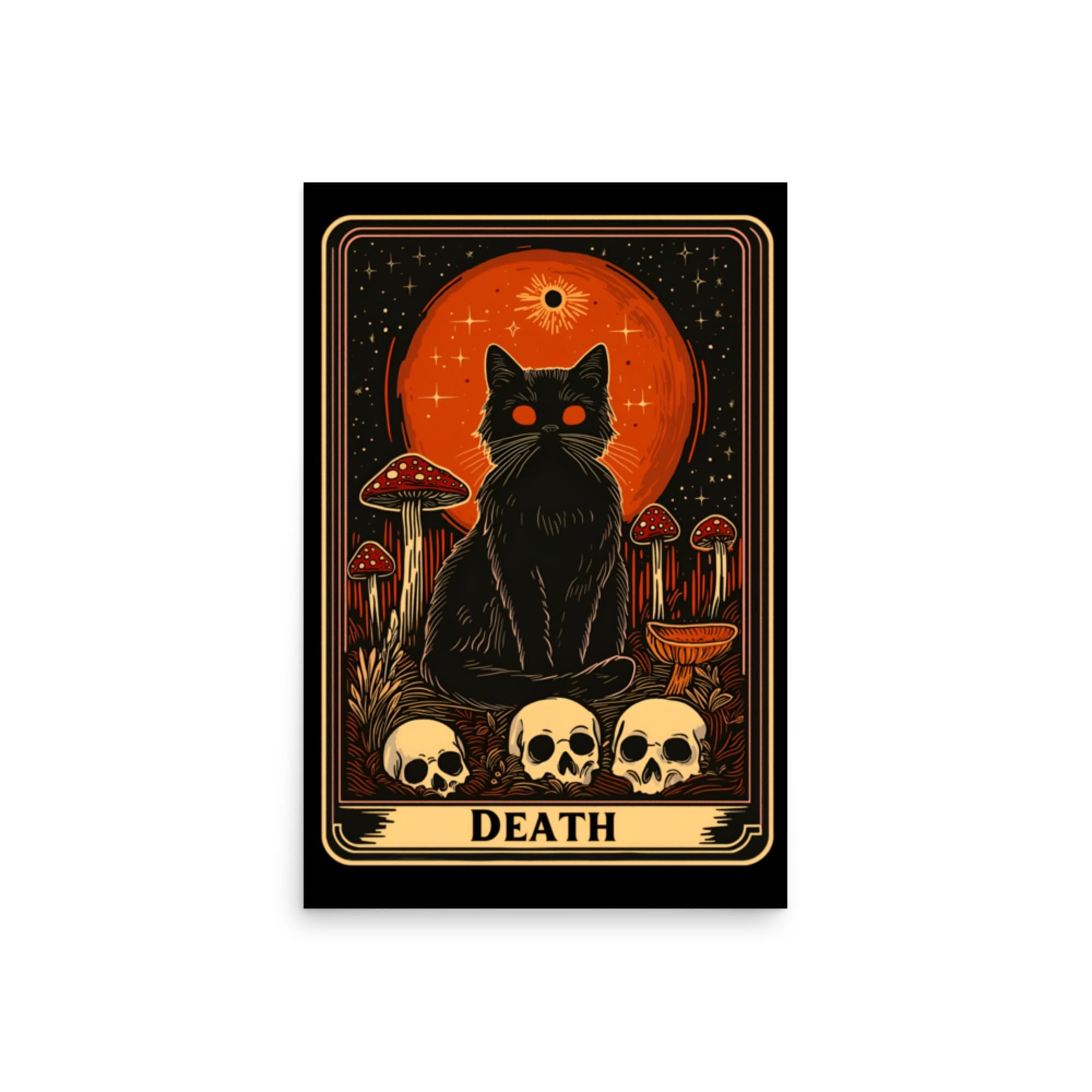 Death Cat Tarot Poster