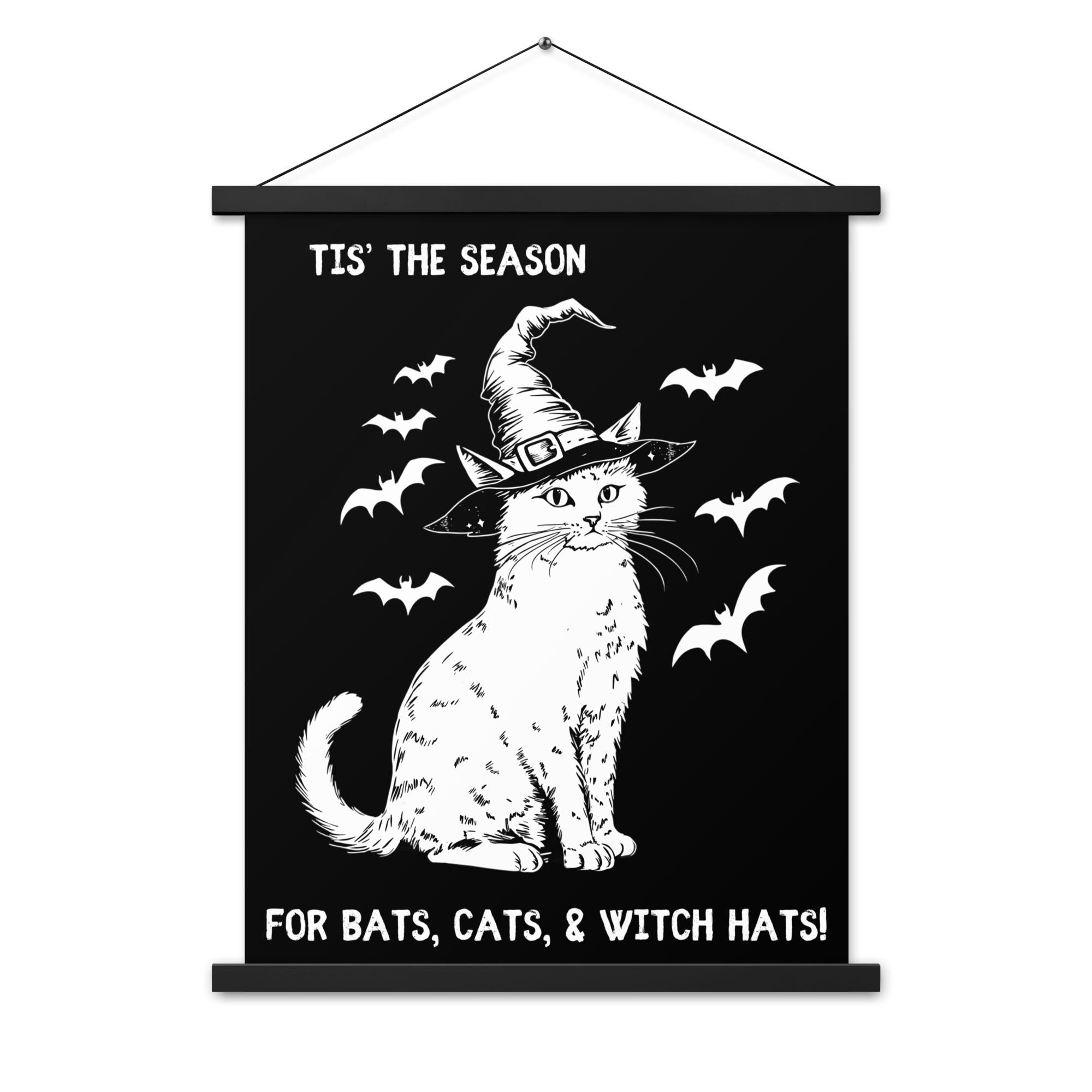 Bats, Cats, & Witch Hats Hanging Poster