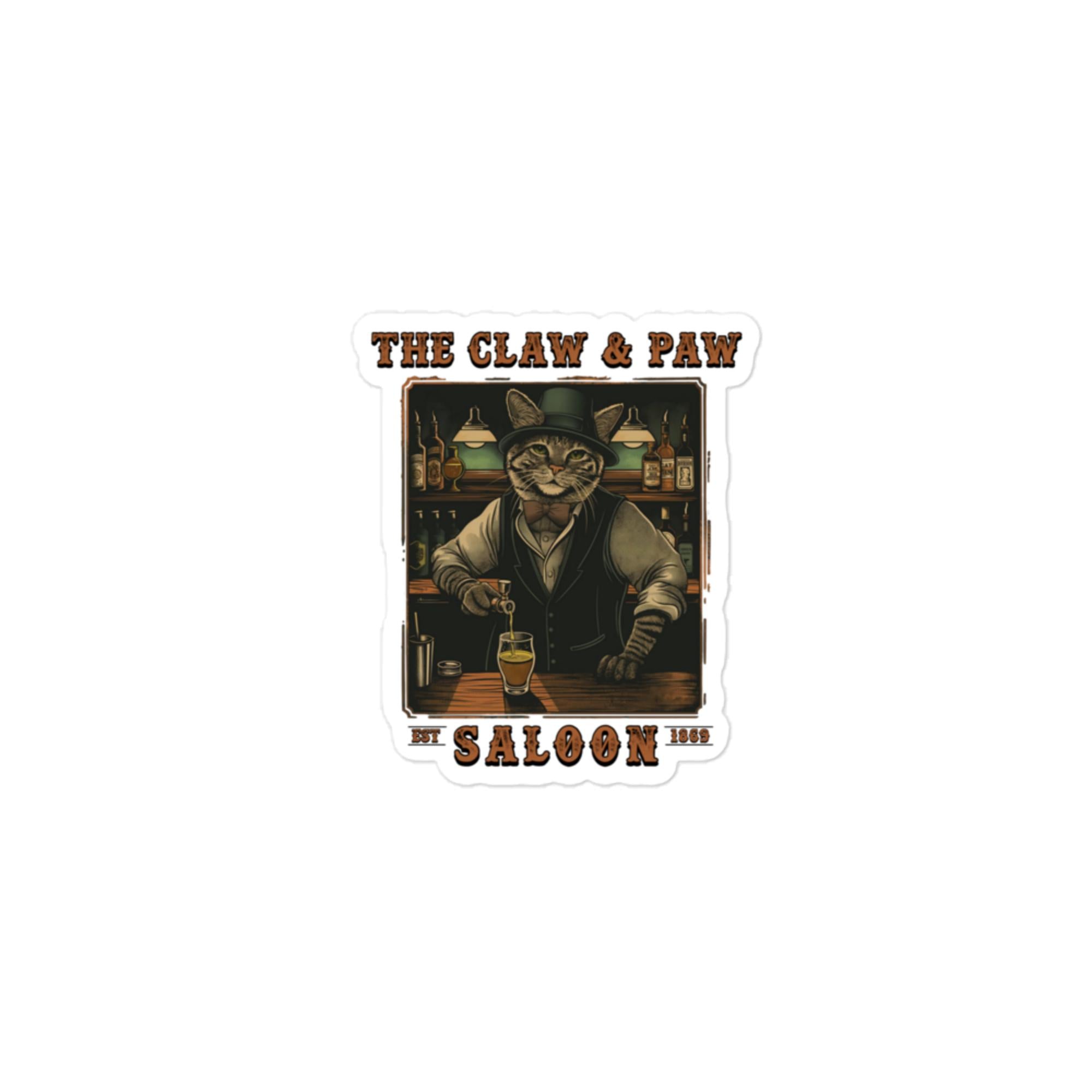 The Claw & Paw Saloon Sticker