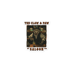 The Claw & Paw Saloon Sticker