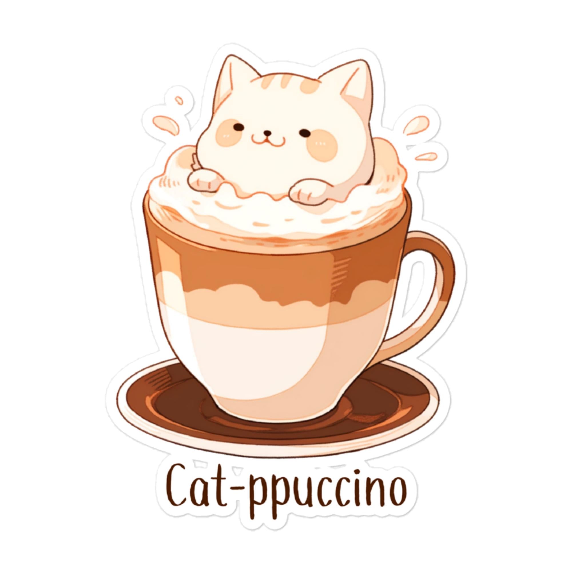 Cat-ppuccino Sticker