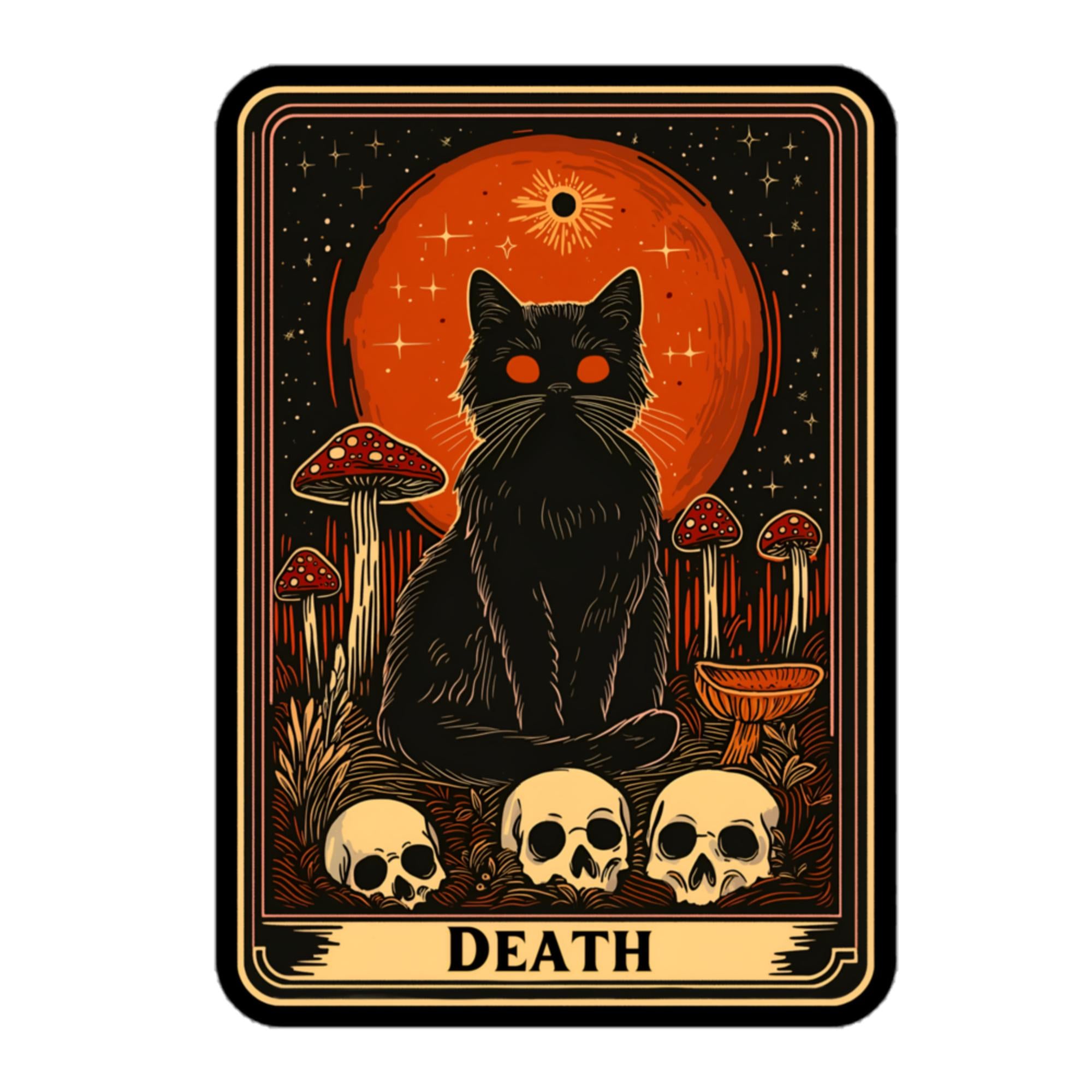 Death Cat Tarot Sticker