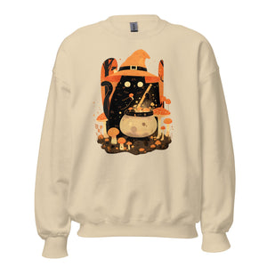 Mushroom Witch Cat Sweatshirt