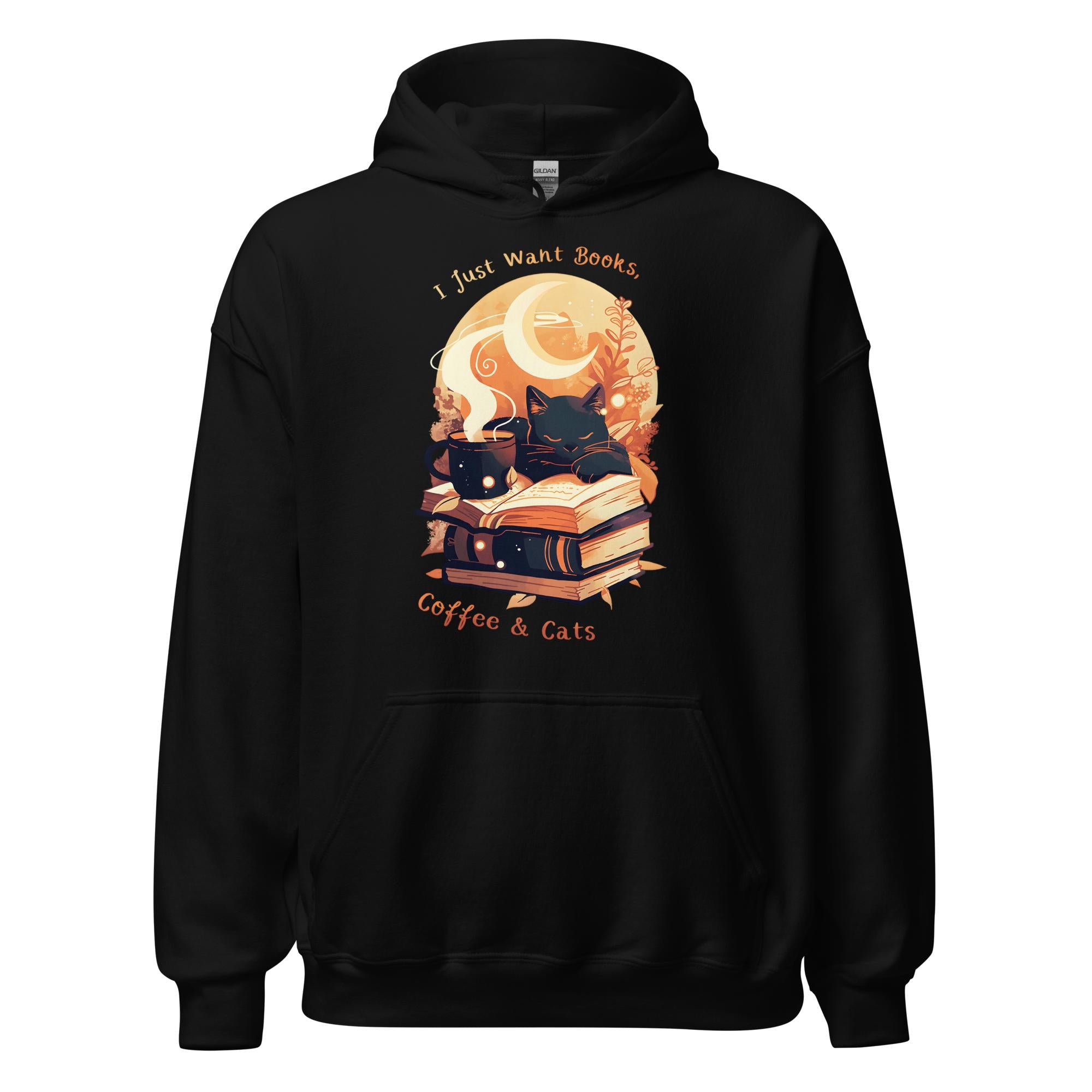 Books, Coffee & Cats Hoodie