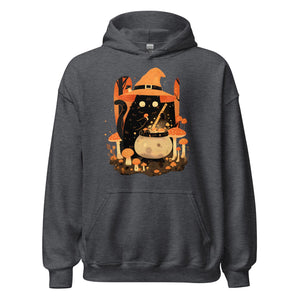 Mushroom Witch Cat Hoodie