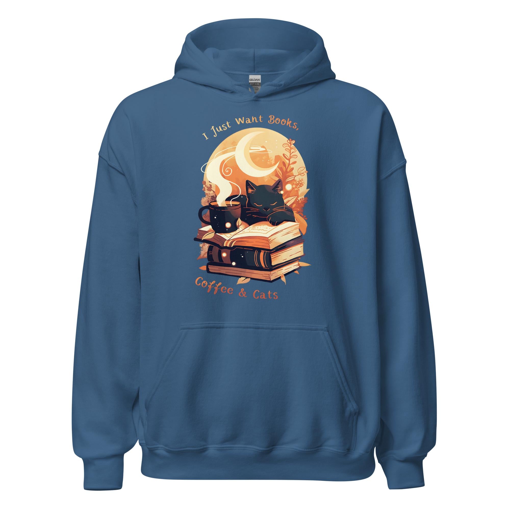 Books, Coffee & Cats Hoodie