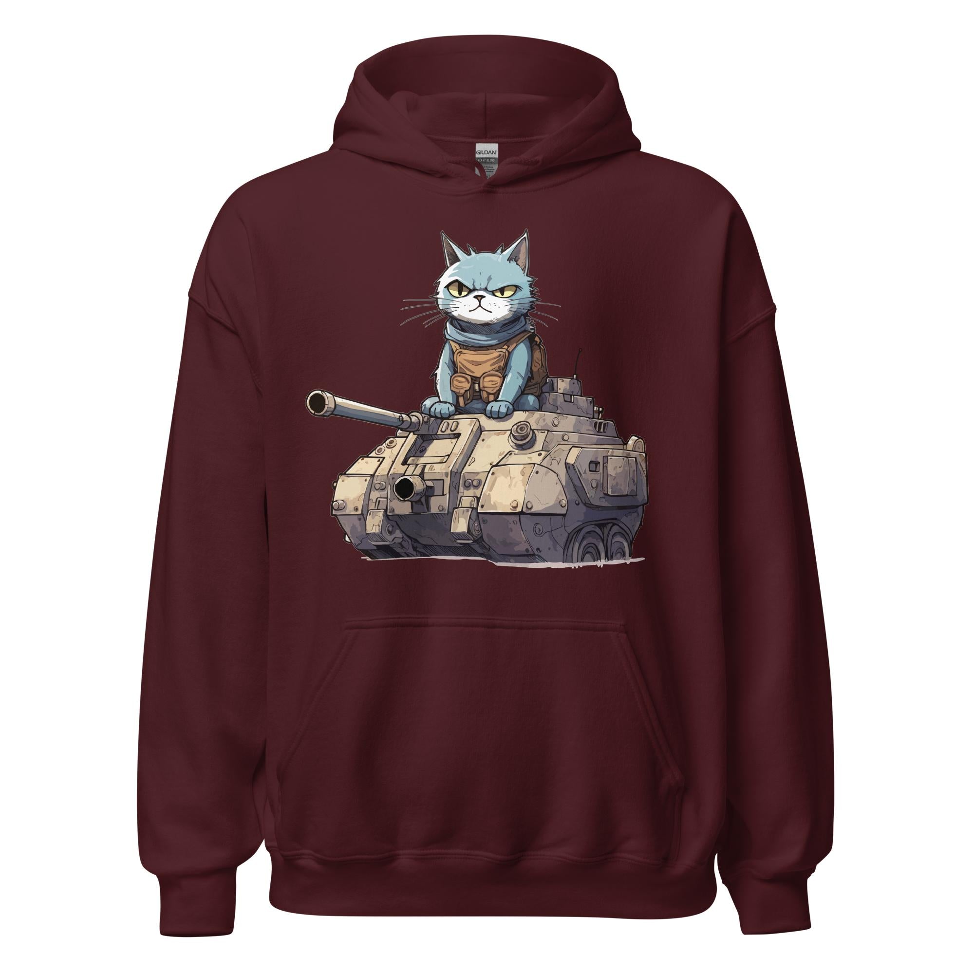 Cat in a Tank Hoodie