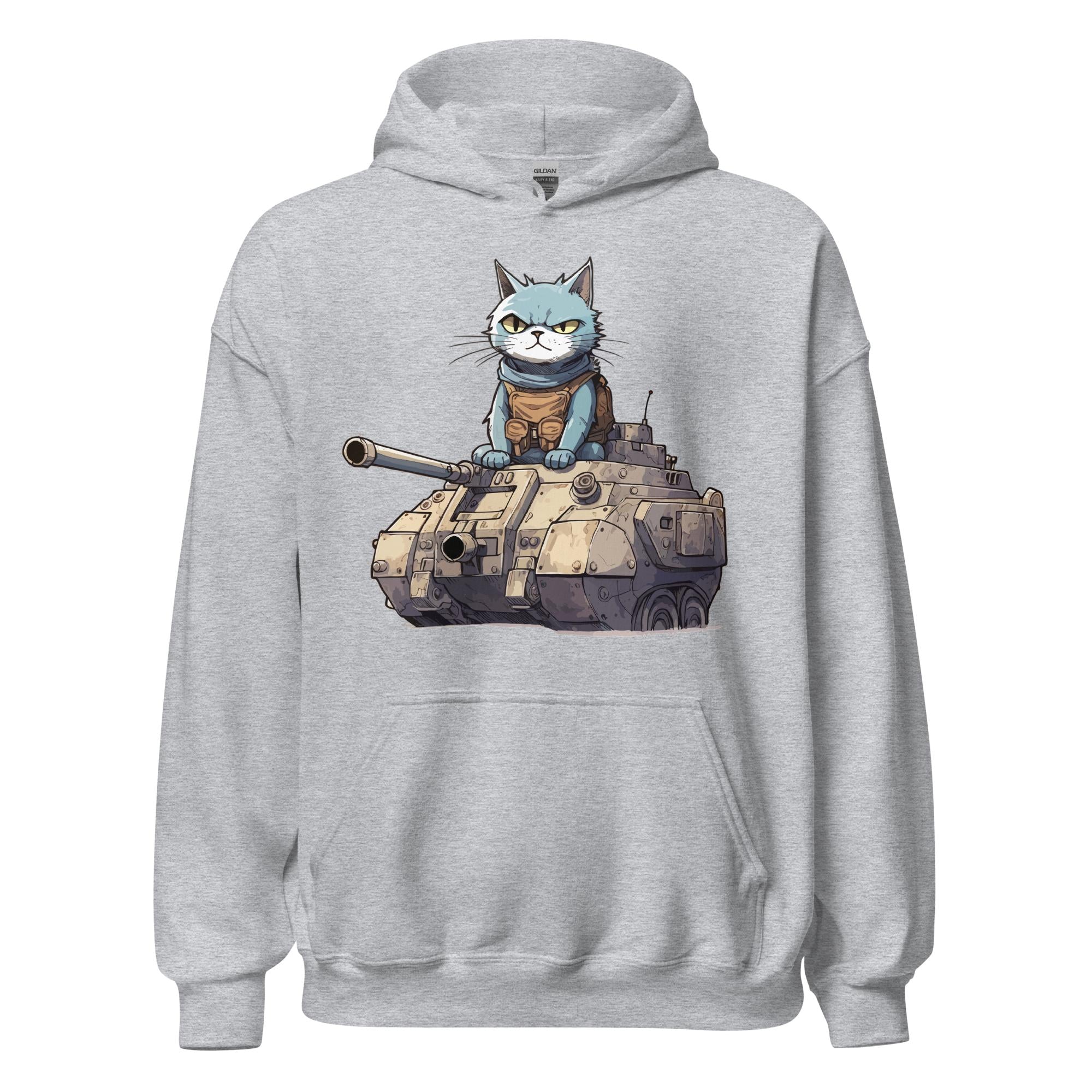 Cat in a Tank Hoodie