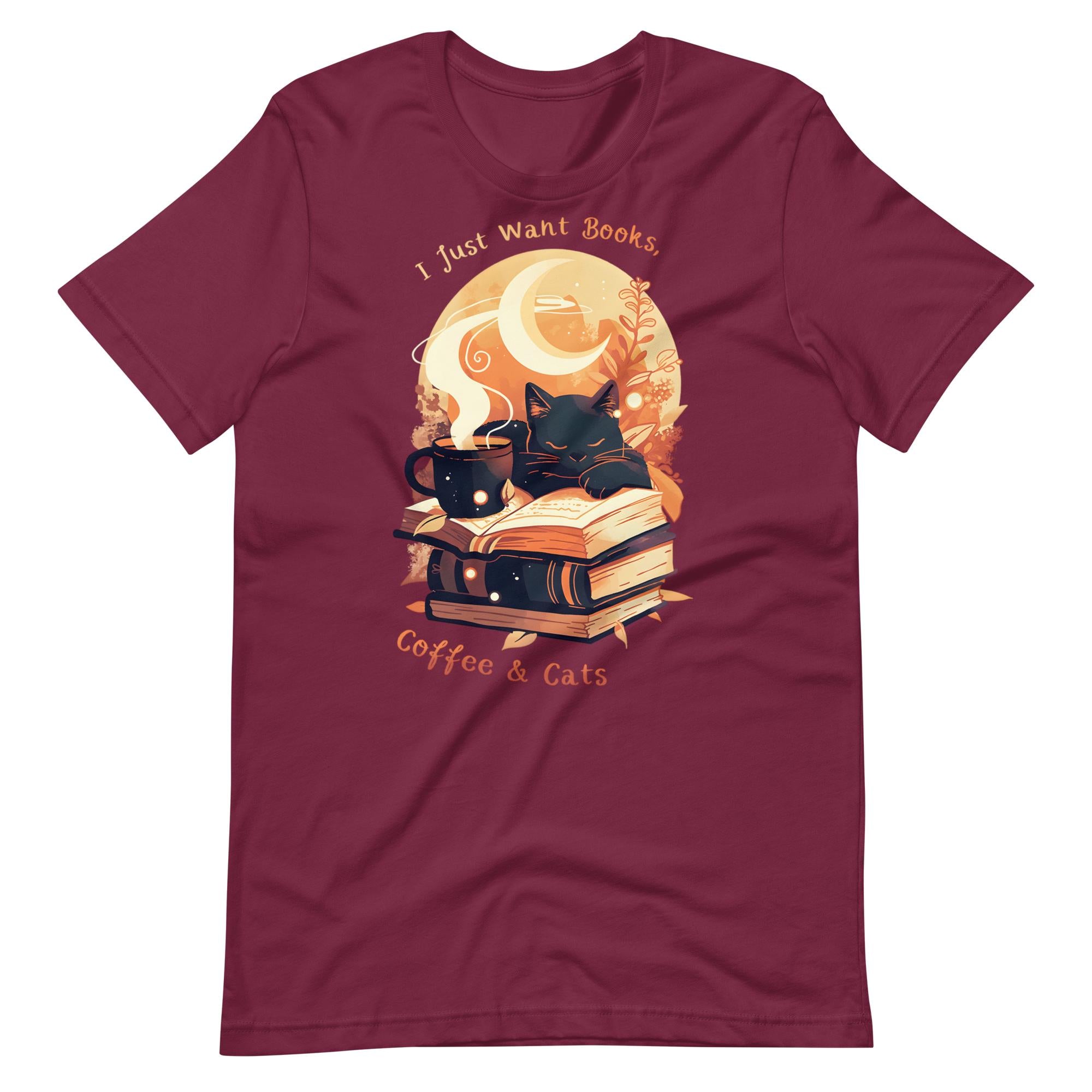 Books, Coffee & Cats T-Shirt