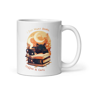 Books, Coffee & Cats Mug