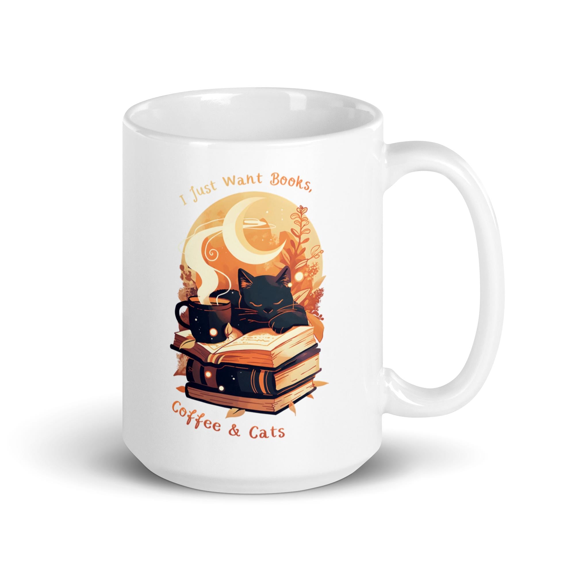 Books, Coffee & Cats Mug