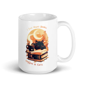 Books, Coffee & Cats Mug