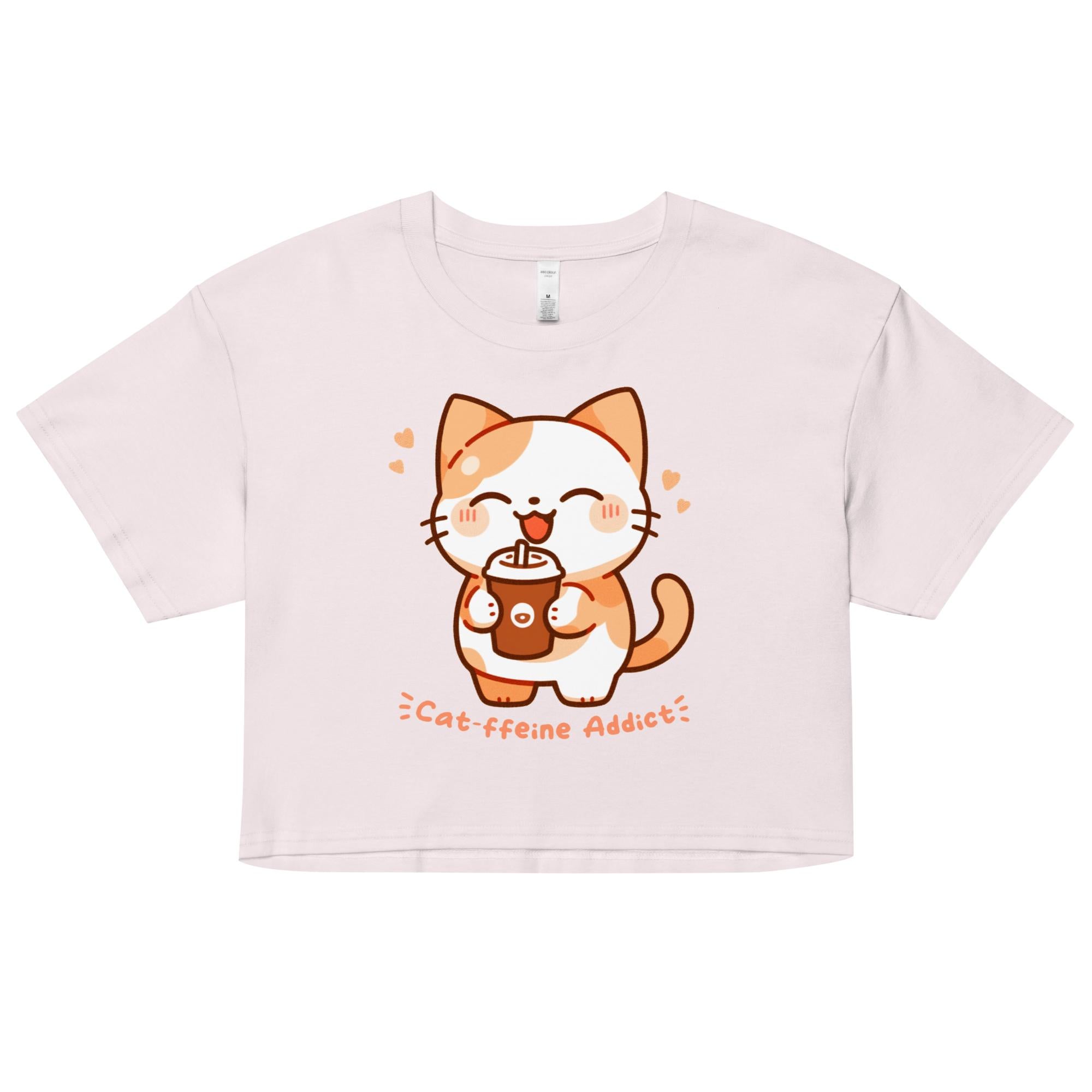 Cat-ffeine Addict Crop Top