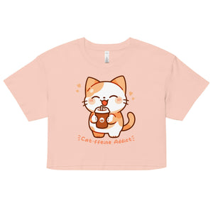 Cat-ffeine Addict Crop Top