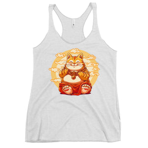 Buddha Cat Racerback Tank