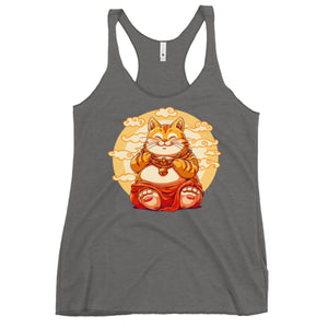 Buddha Cat Racerback Tank