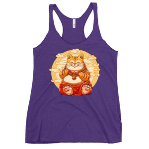 Buddha Cat Racerback Tank