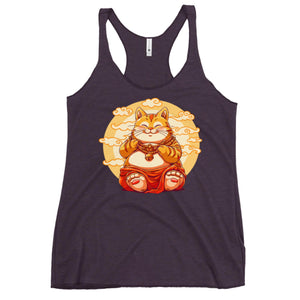 Buddha Cat Racerback Tank